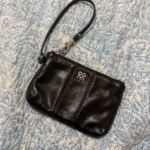 Coach Black Leather Wristlet